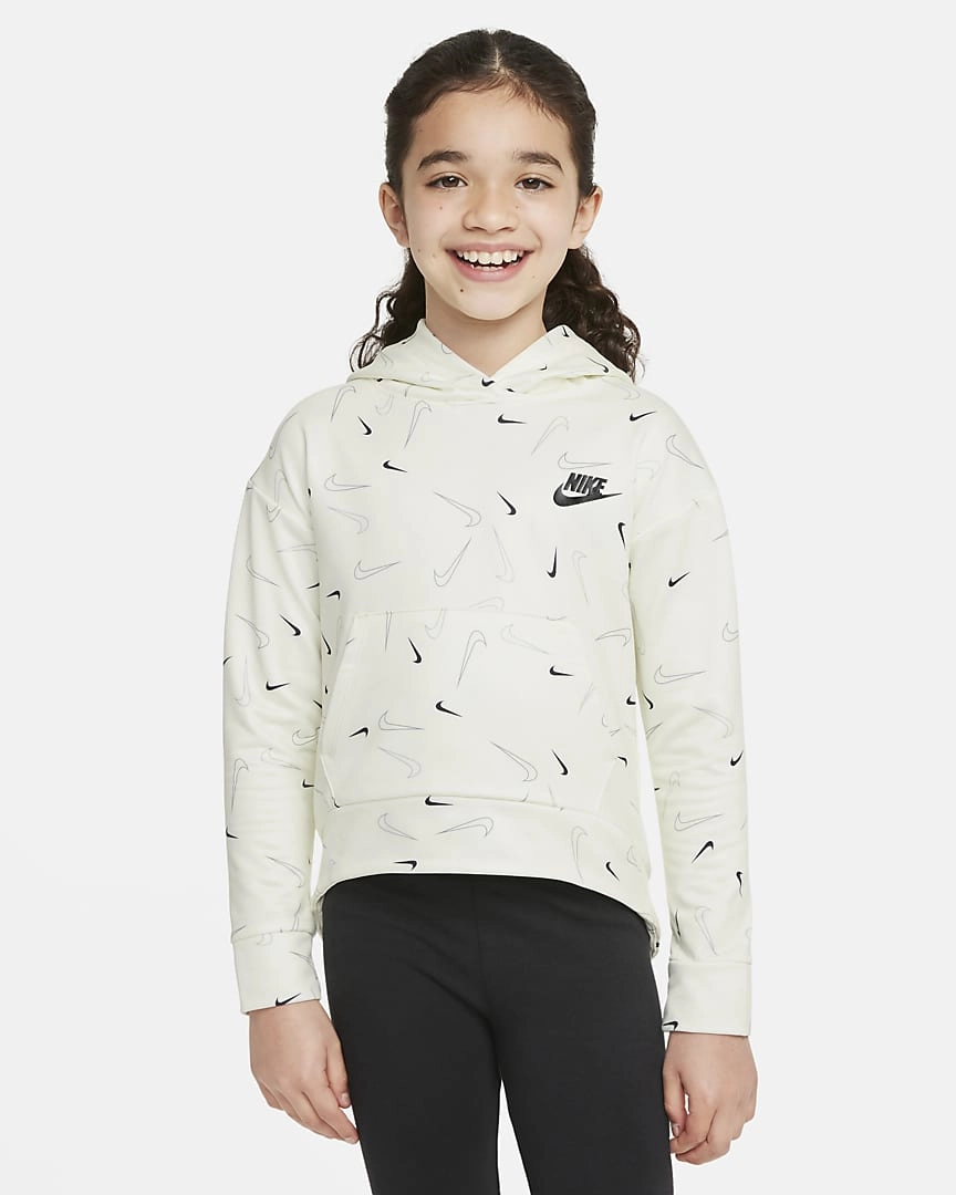 Sweat Capuche Nike Sportswear Swooshfetti Enfant Fille - Jaune