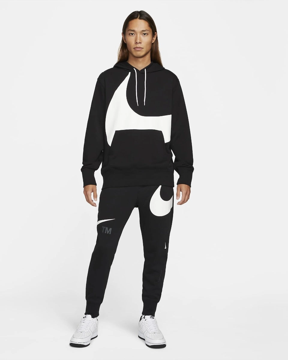 Sweat Capuche Nike Swoosh - Noir/Blanc