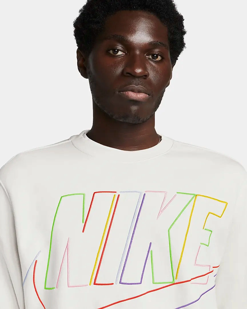 Sweat Nike Club Fleece   - Blanc/Vert/Jaune