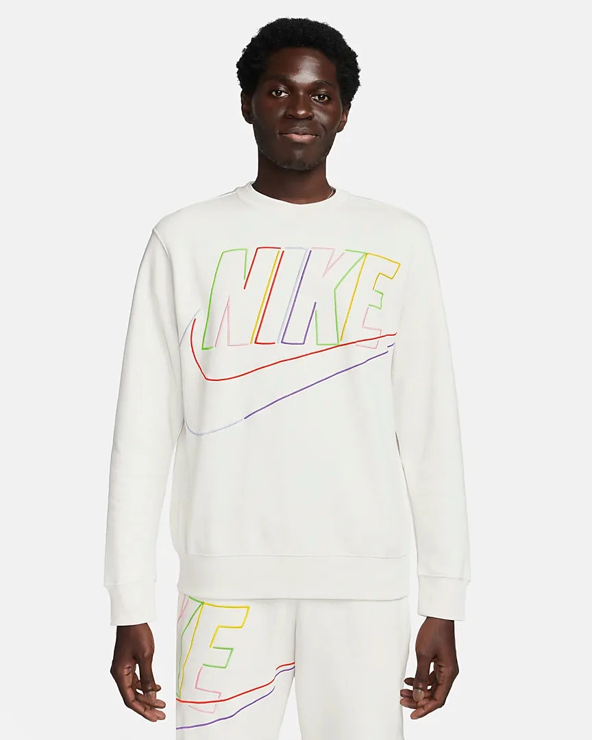 Sweat Nike Club Fleece   - Blanc/Vert/Jaune