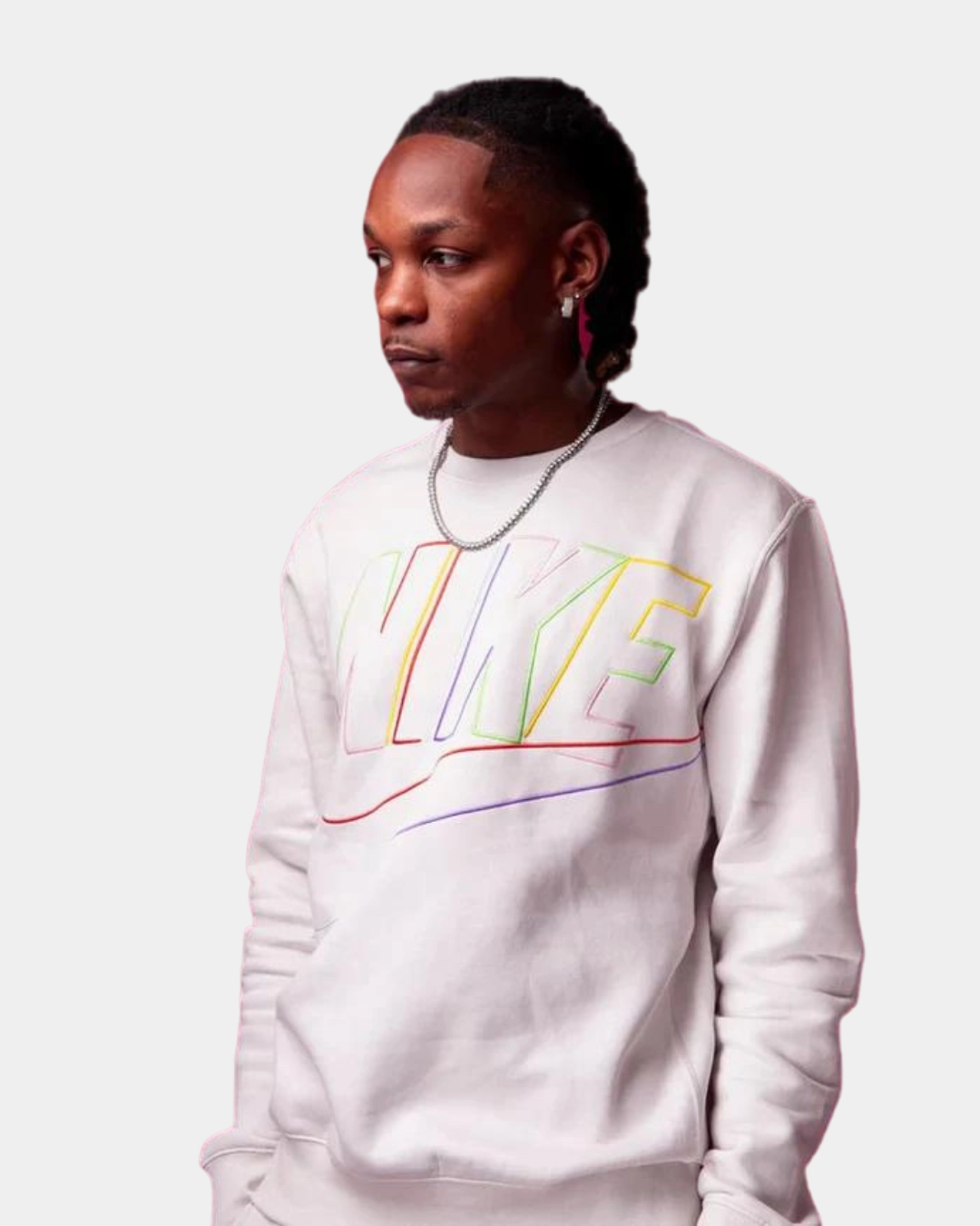 Sweat Nike Club Fleece   - Blanc/Vert/Jaune