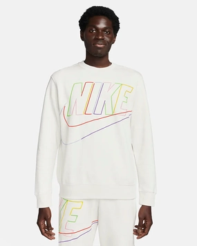 Sweat Nike Club Fleece   - Blanc/Vert/Jaune