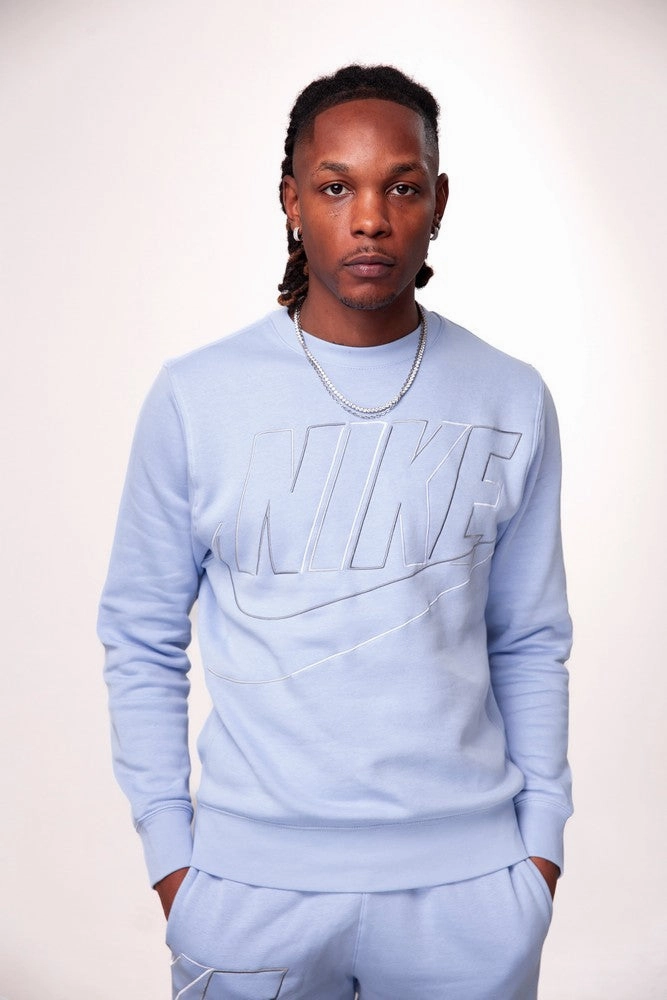 Sweat Nike Club Fleece  - Bleu/Noir/Blanc