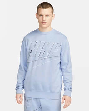Sweat Nike Club Fleece  - Bleu/Noir/Blanc
