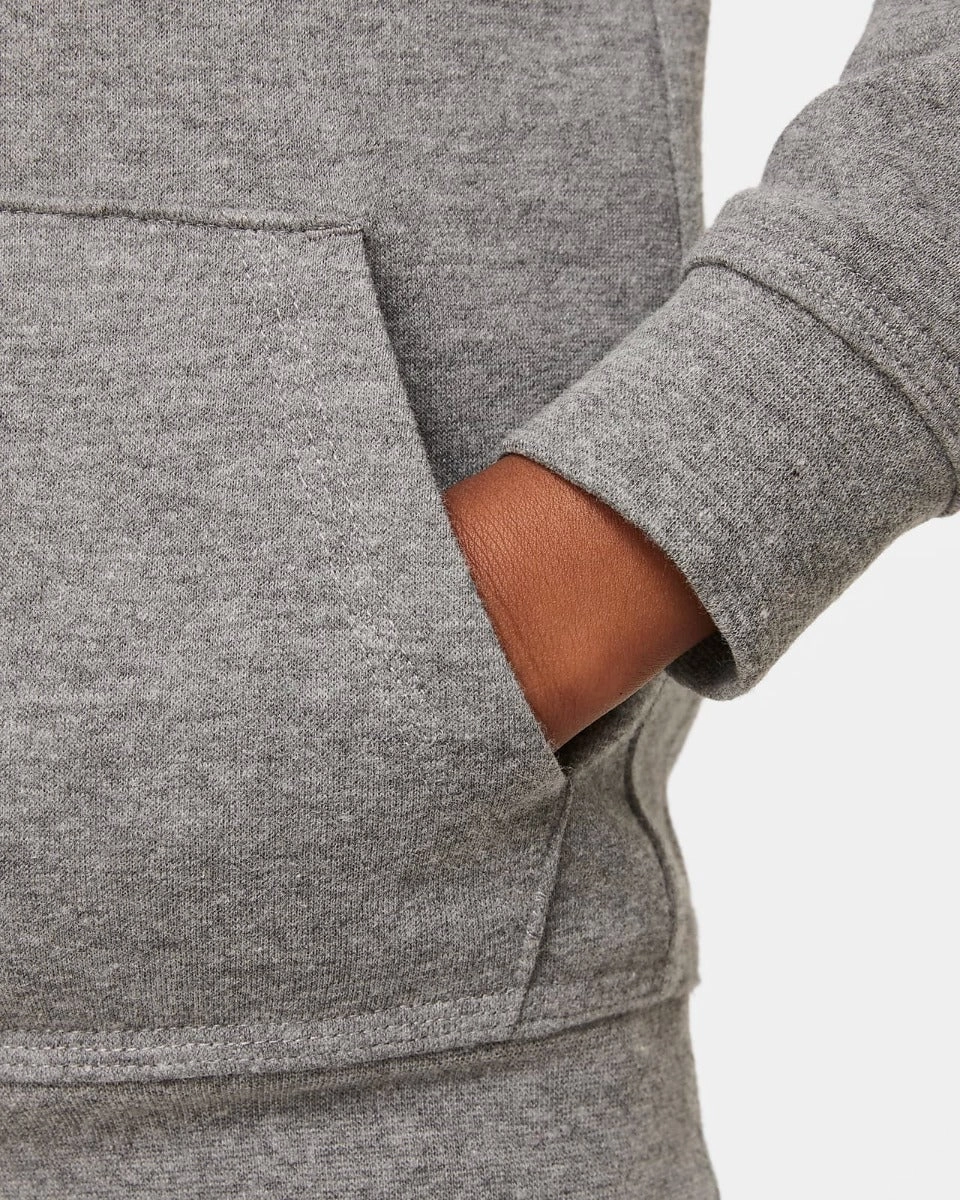 Sweat Nike Club Fleece Enfant - Gris/Noir/Blanc