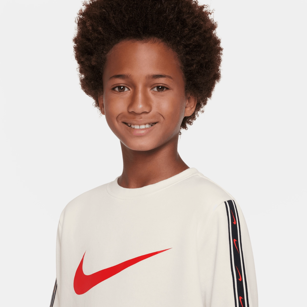 Sweat Nike Repeat Junior - Beige/Noir/Rouge