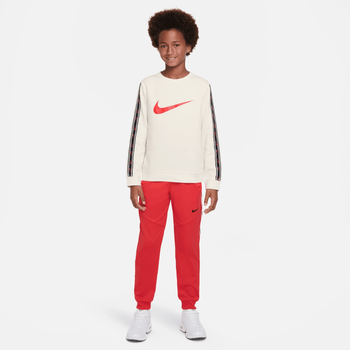 Sweat Nike Repeat Junior - Beige/Noir/Rouge
