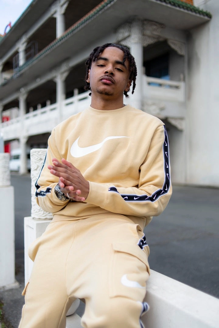 Sweat Nike Sportswear Fleece - Beige/Blanc/Noir