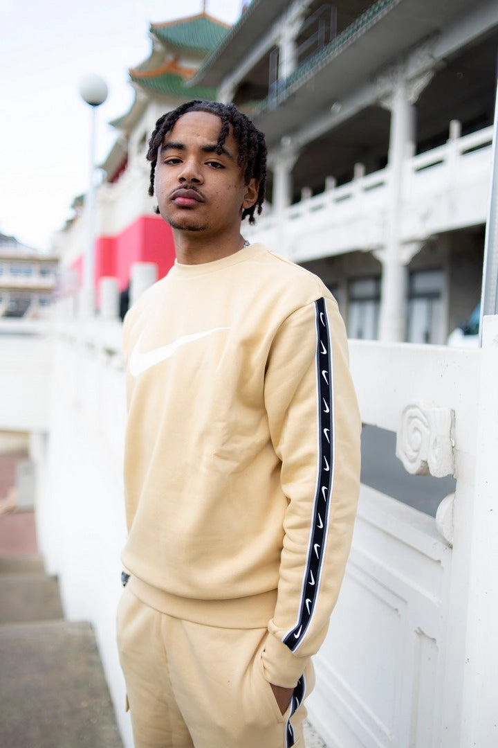 Sweat Nike Sportswear Fleece - Beige/Blanc/Noir