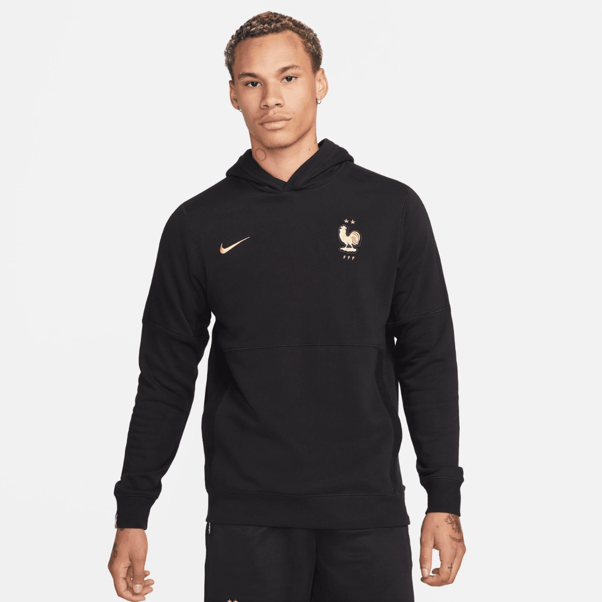 Sweat à capuche Equipe de France 2022 - Noir/Or
