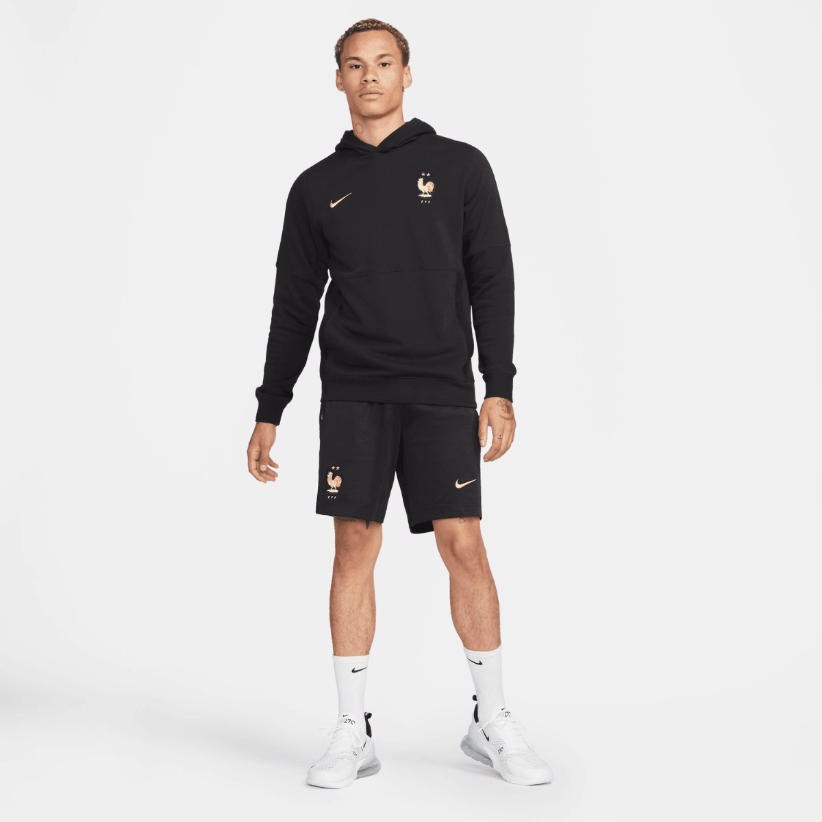 Sweat à capuche Equipe de France 2022 - Noir/Or