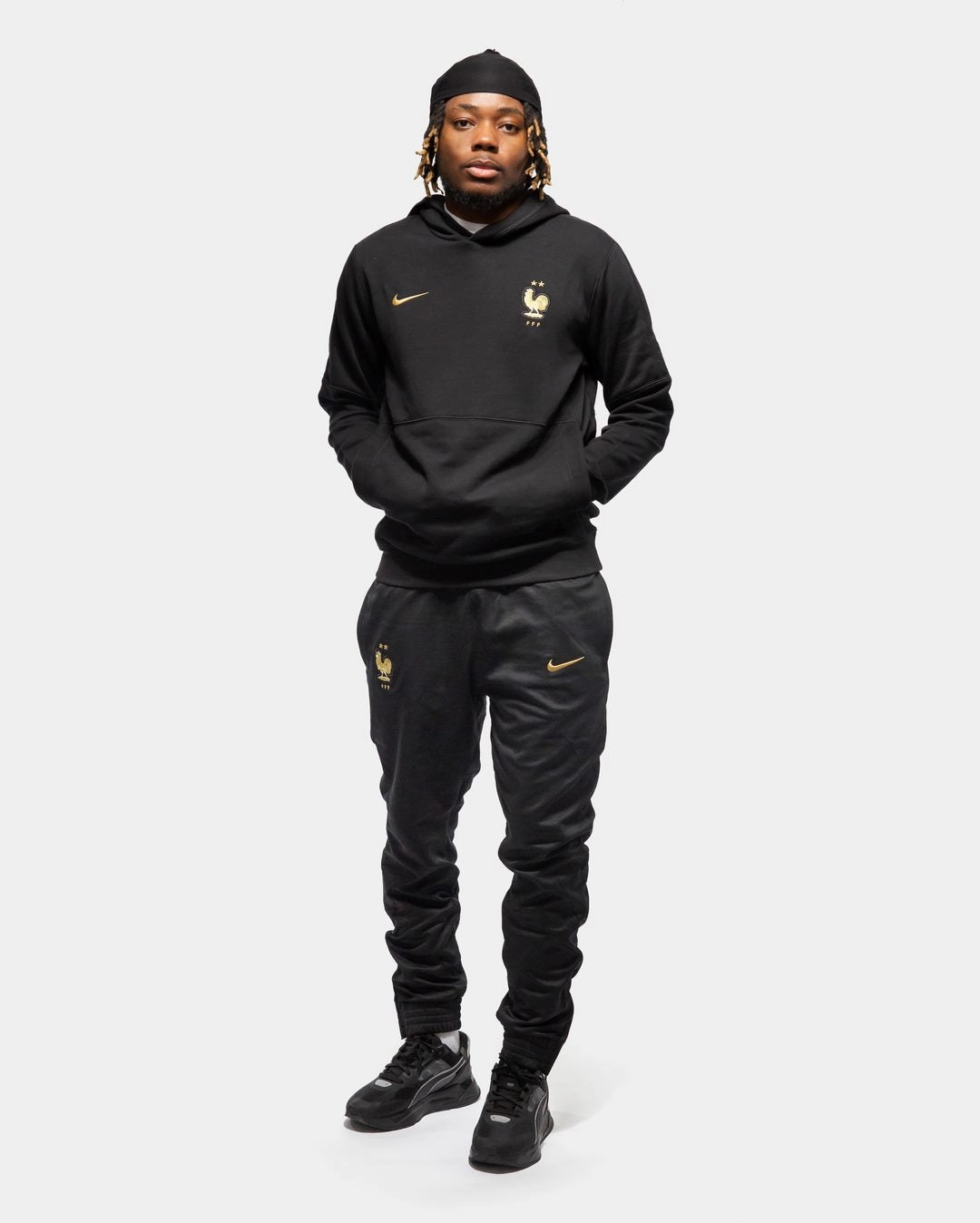 Sweat à capuche Equipe de France 2022 - Noir/Or