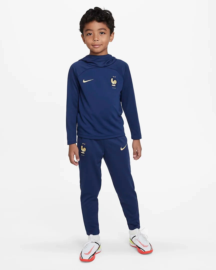 Sweat à capuche Equipe de France Enfant 2022 - Bleu/Or