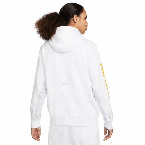 Sweat à capuche Nike Air Fleece - Blanc/Doré