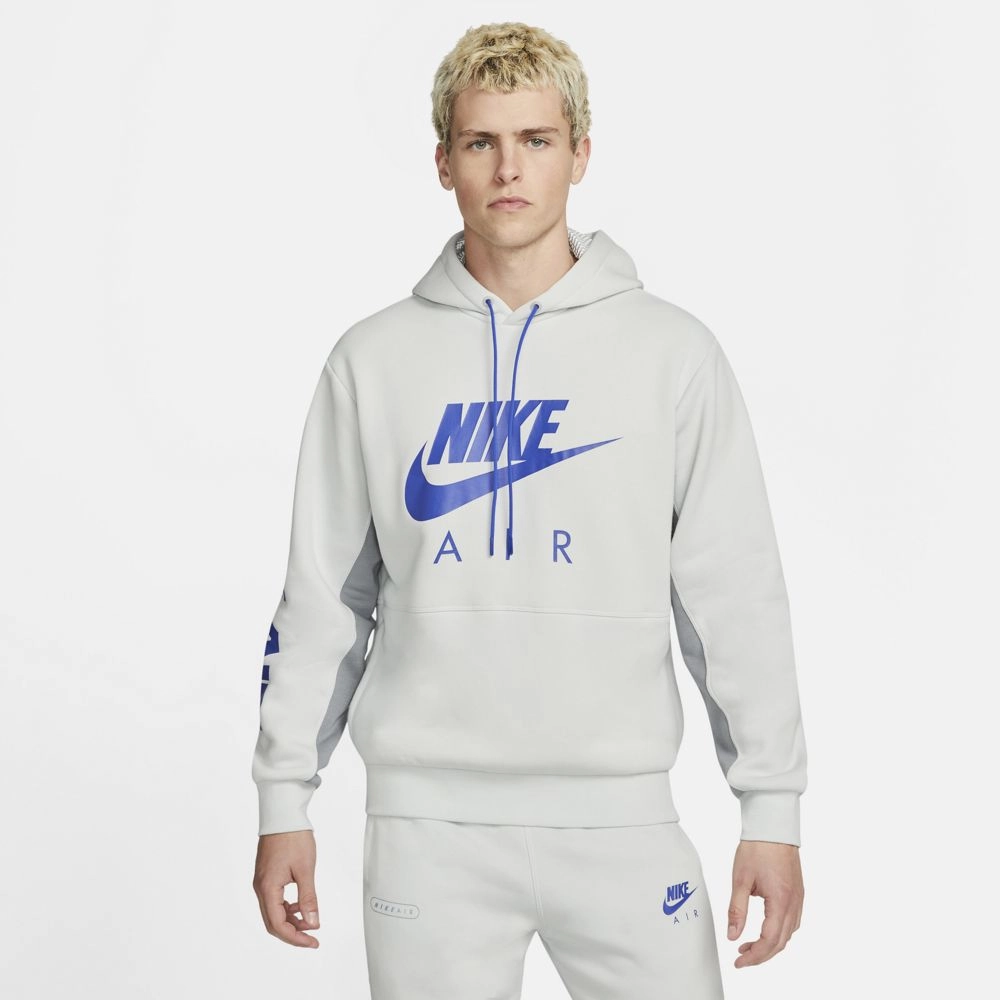 Sweat à capuche Nike Air Fleece - Gris/Bleu