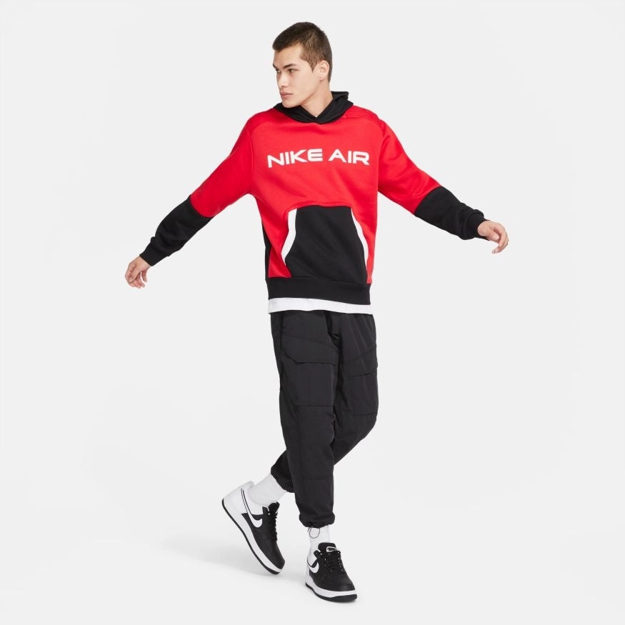 Sweat à capuche Nike Air Fleece - Rouge/Noir