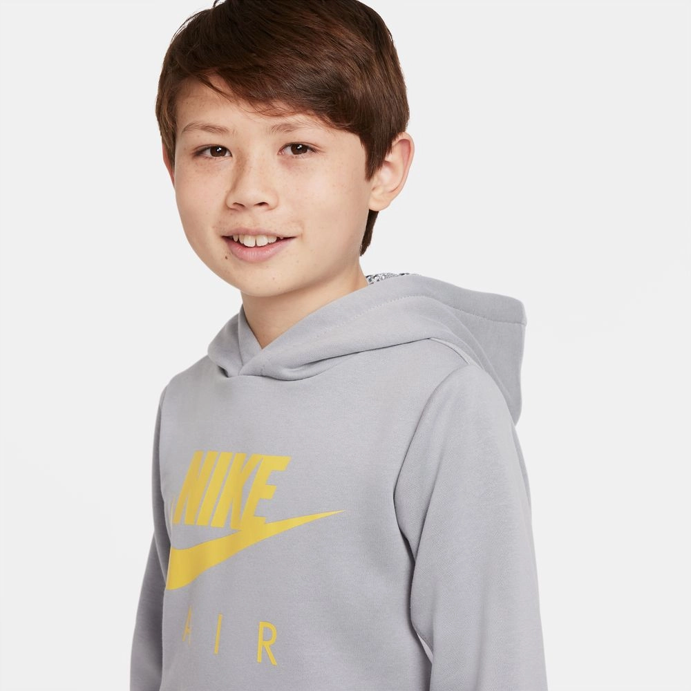 Sweat à capuche Nike Air Junior - Gris/Jaune