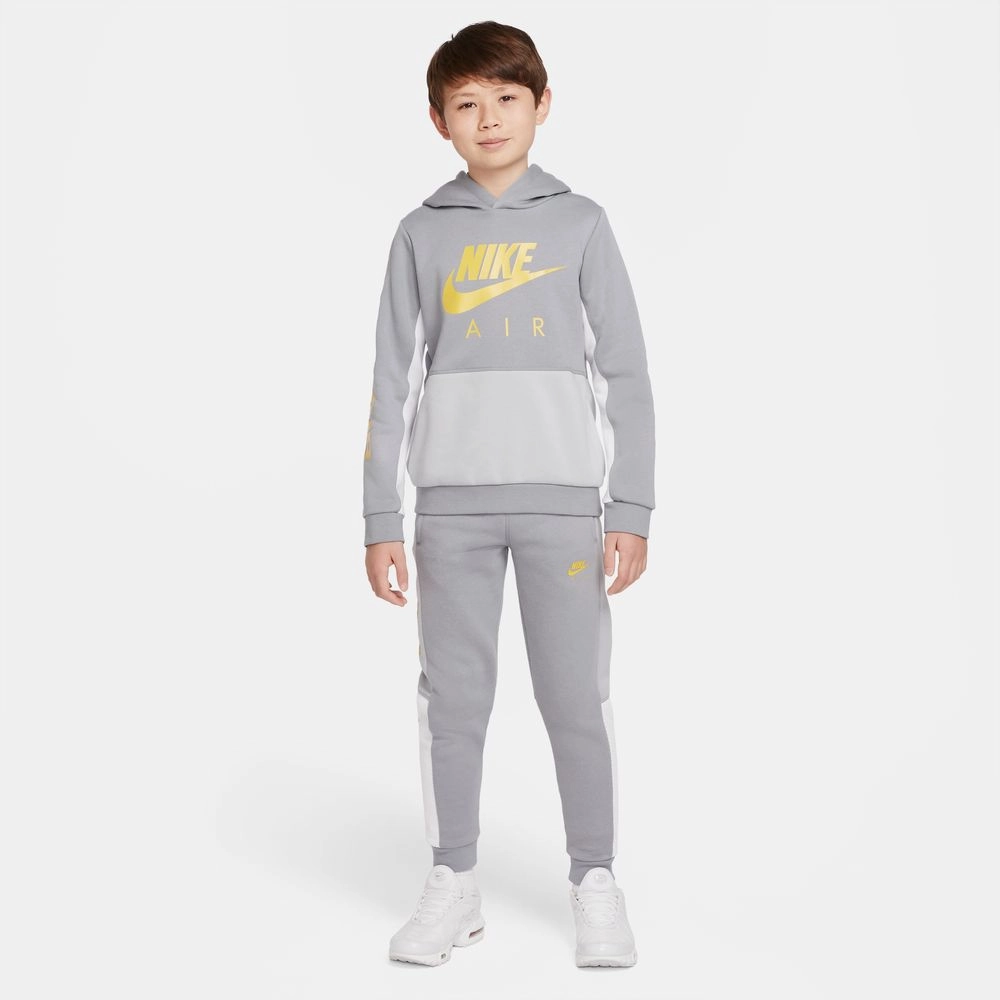 Sweat à capuche Nike Air Junior - Gris/Jaune
