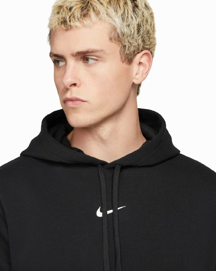 Sweat à capuche Nike Sportswear Fleece - Noir/Blanc