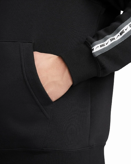Sweat à capuche Nike Sportswear Fleece - Noir/Blanc