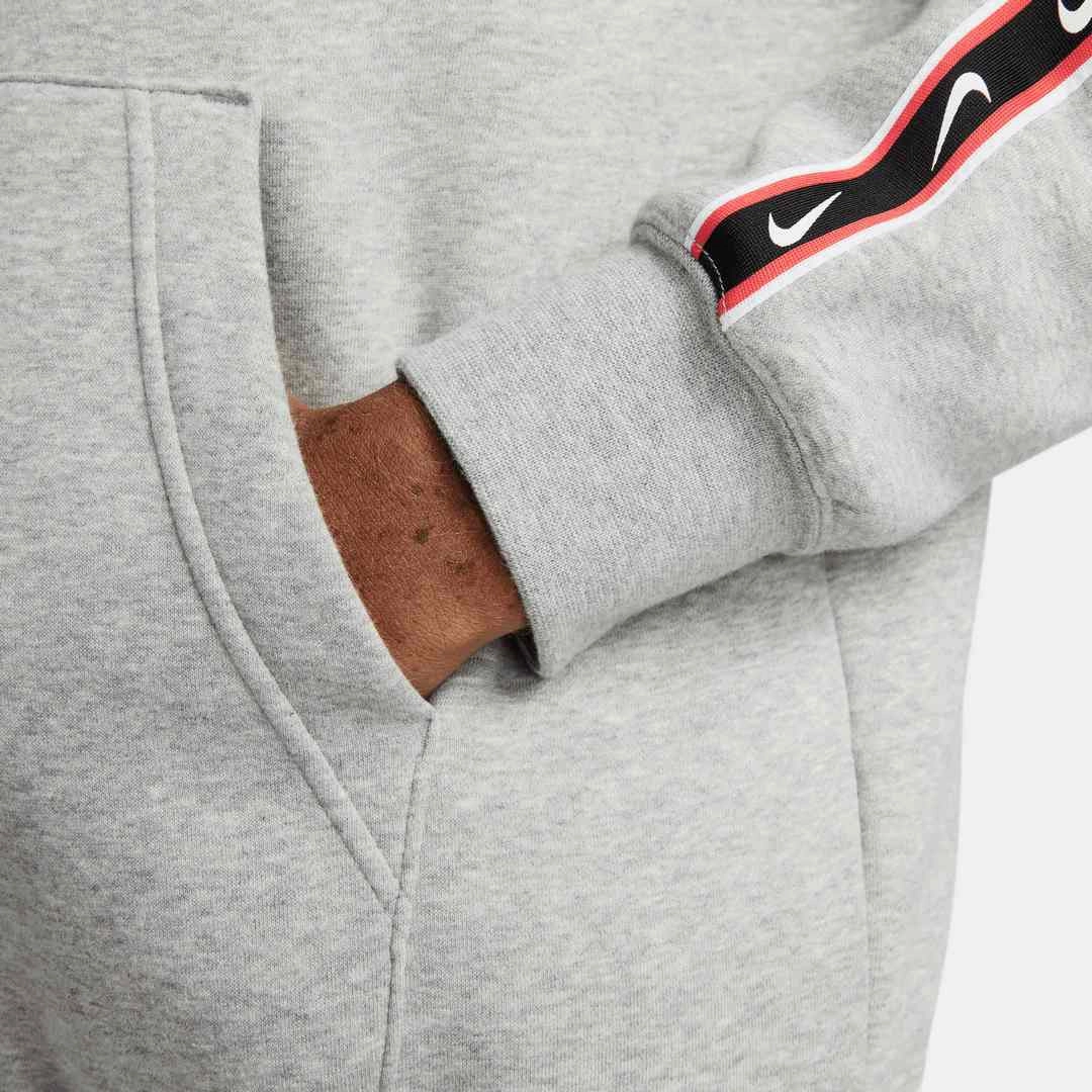 Sweat à capuche Nike Sportswear Repeat - Gris/Rouge