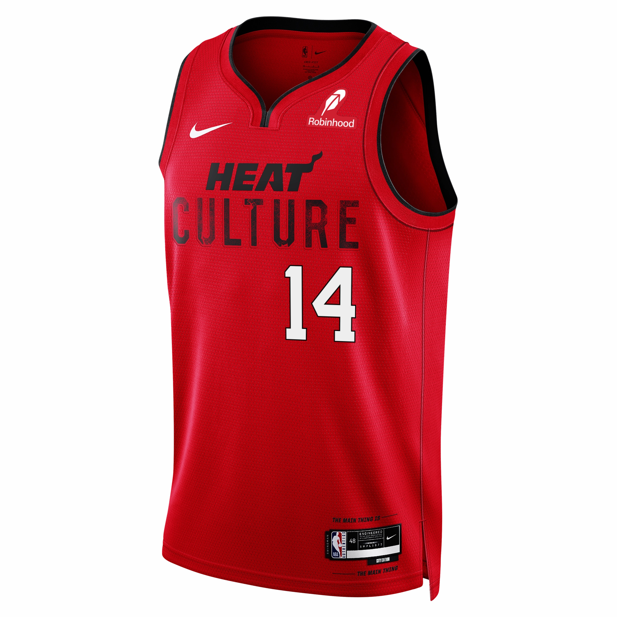 Tyler Herro Nike HEAT Culture: Blood Red Swingman Jersey