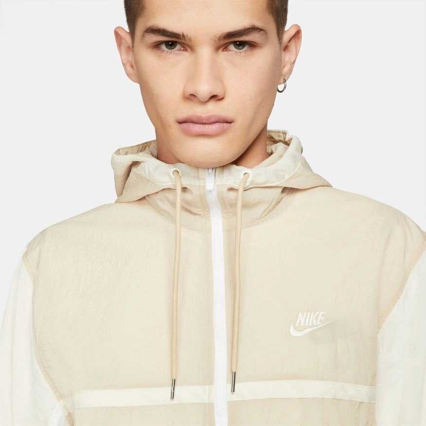 Veste capuche tissée Nike Sportswear - Beige/Blanc