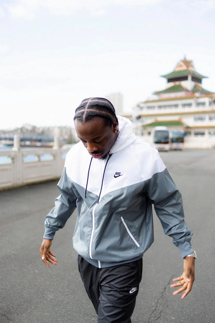 Veste Coupe - Vent Nike Sportswear Windrunner - Gris/Blanc