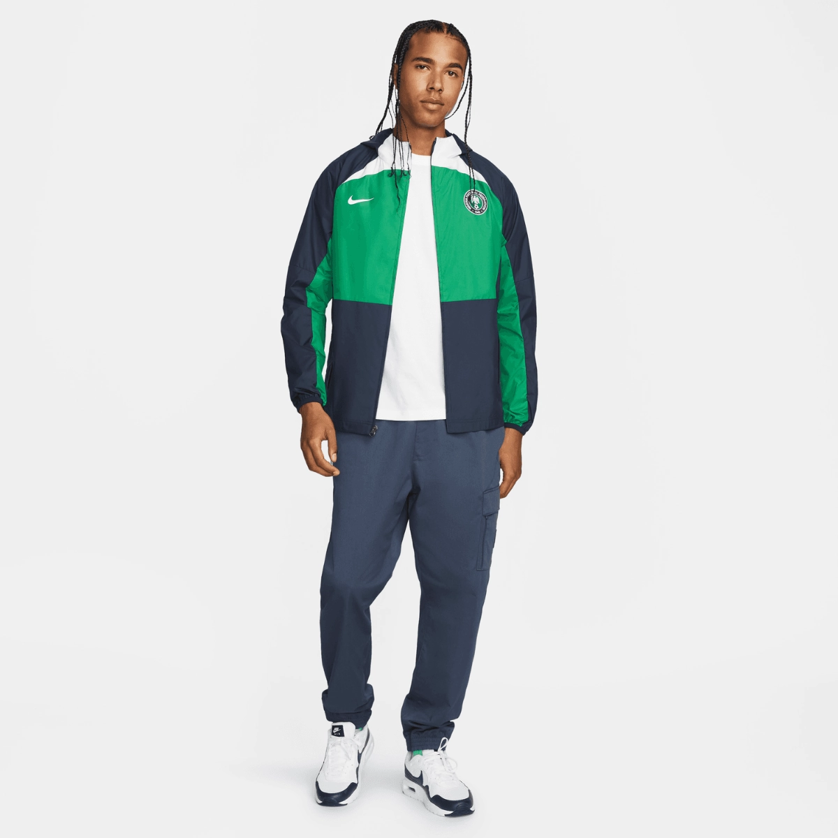 Veste Coupe-Vent Nigeria 2022 - Vert/Bleu/Blanc