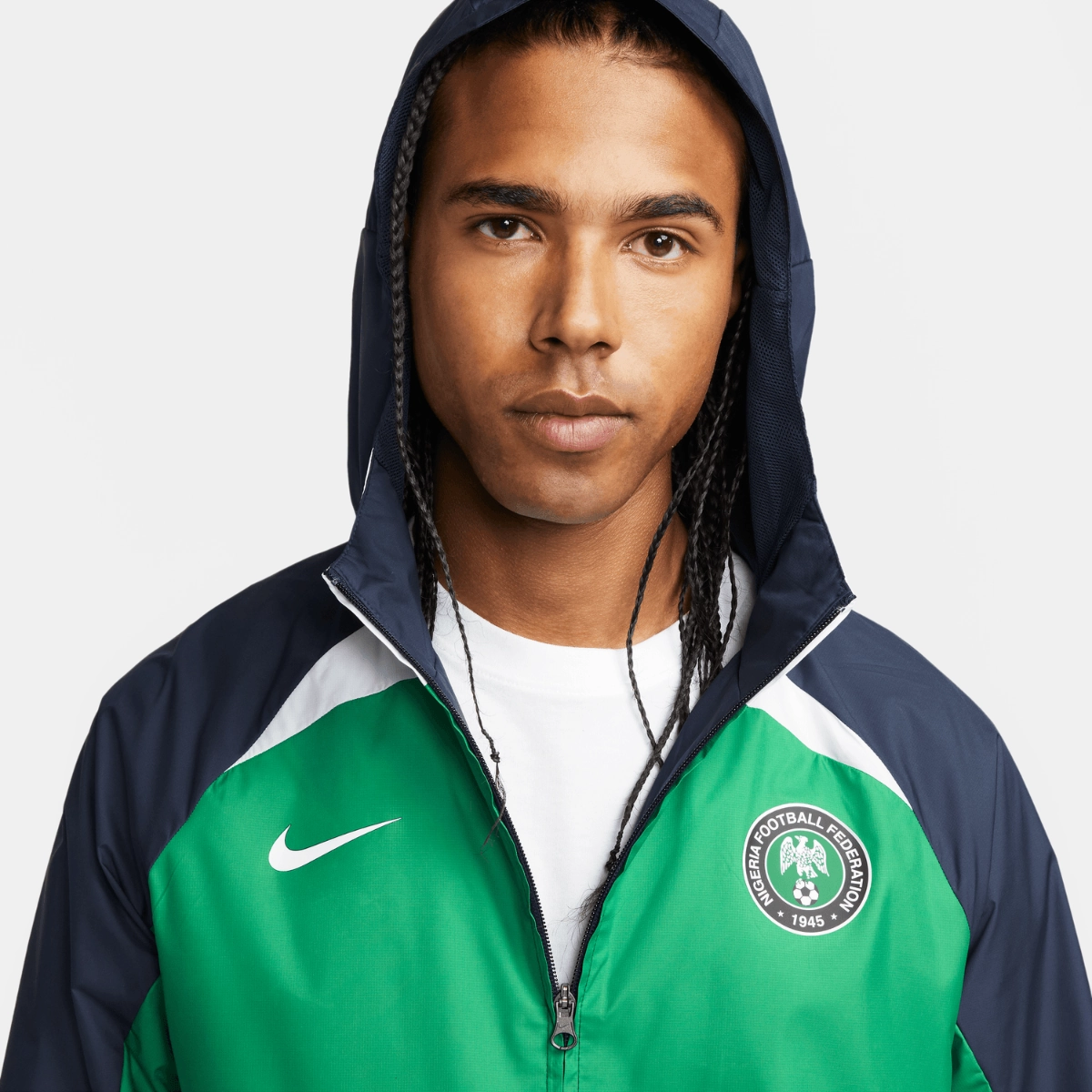 Veste Coupe-Vent Nigeria 2022 - Vert/Bleu/Blanc