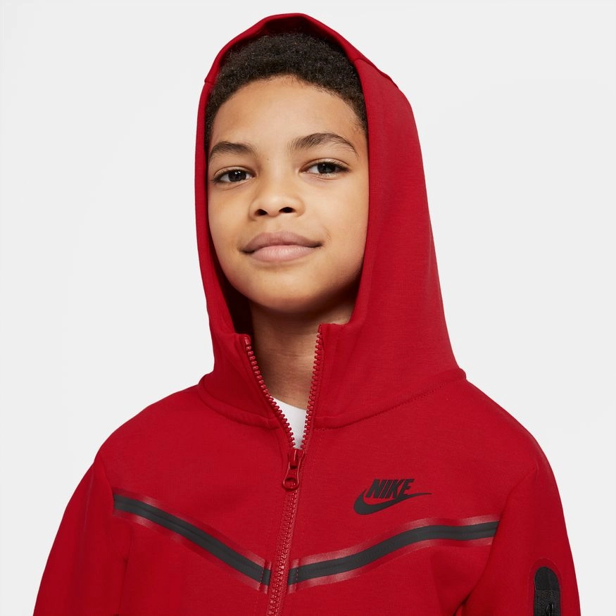 Veste Nike Tech Fleece Junior - Rouge/Noir