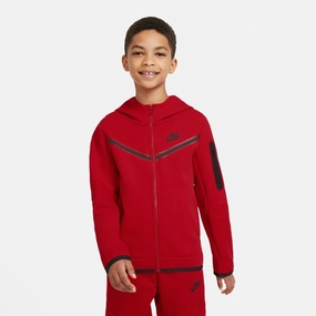 Veste Nike Tech Fleece Junior - Rouge/Noir