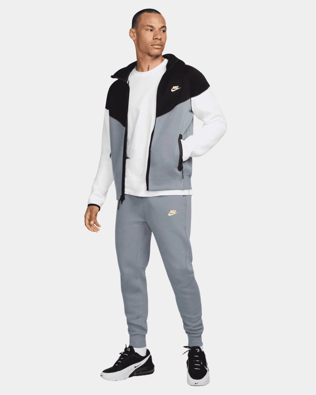 Veste Nike Tech Fleece Windrunner - Gris/Noir/Blanc