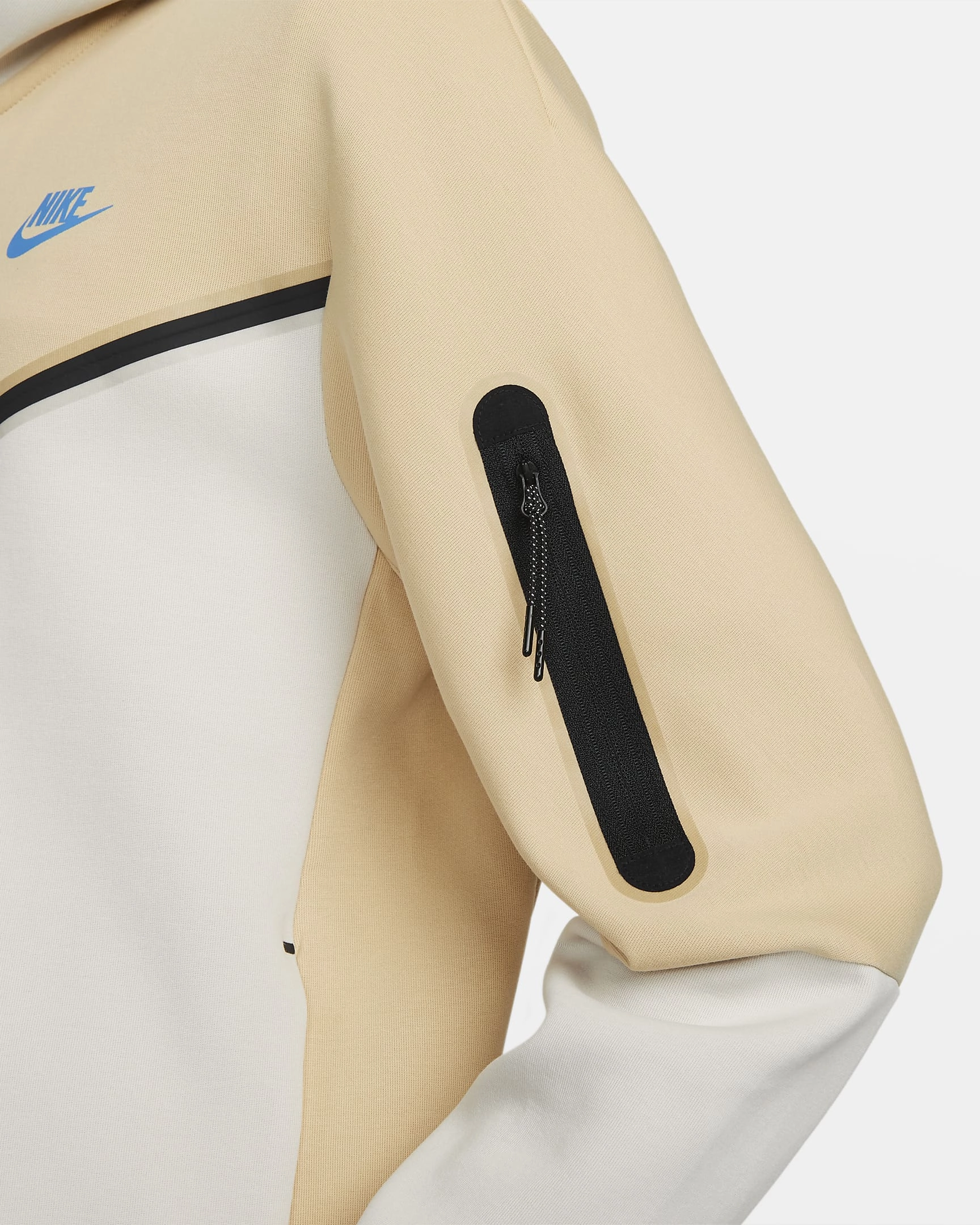 Veste à capuche Nike Tech Fleece - Beige/Blanc/Bleu
