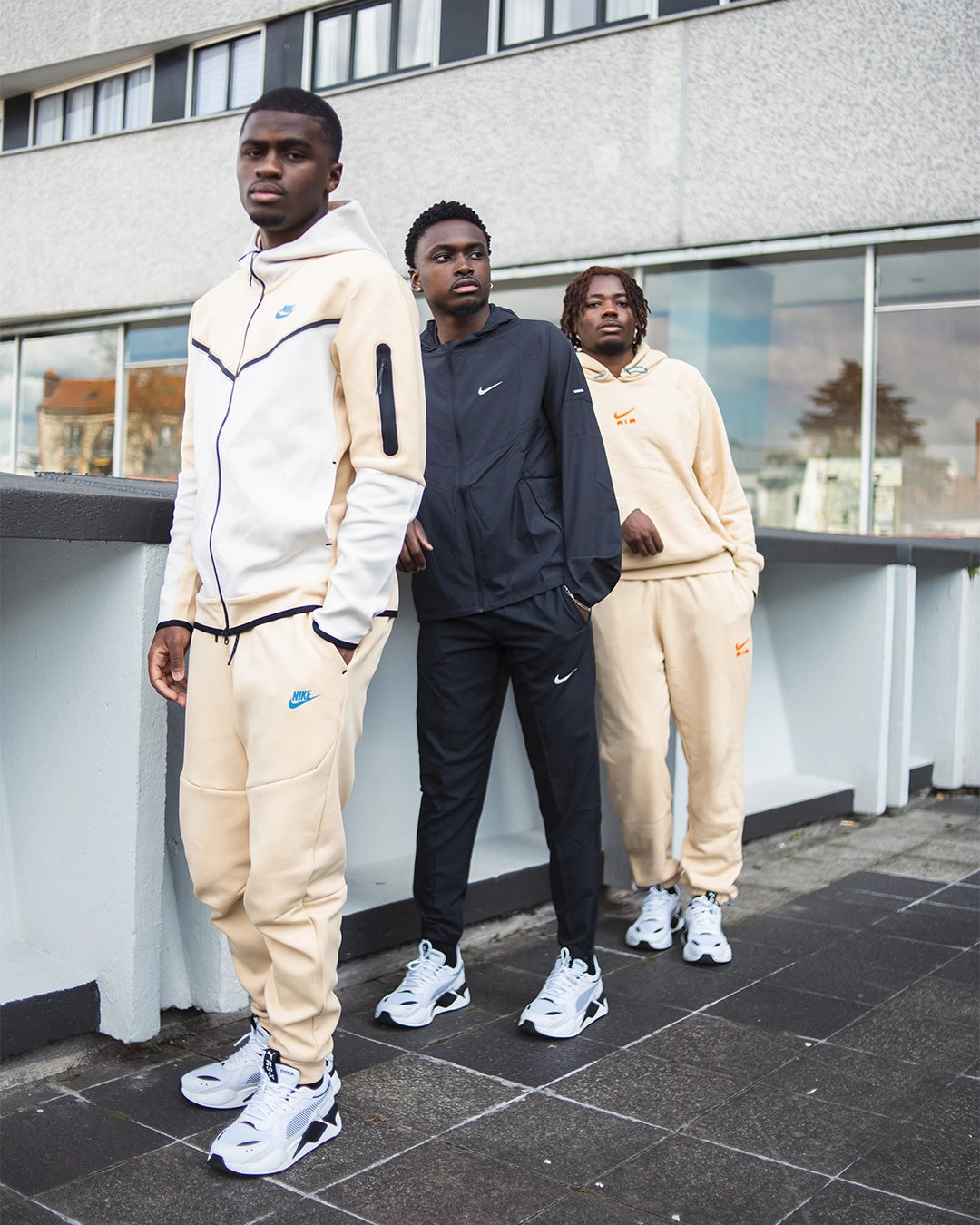 Veste à capuche Nike Tech Fleece - Beige/Blanc/Bleu