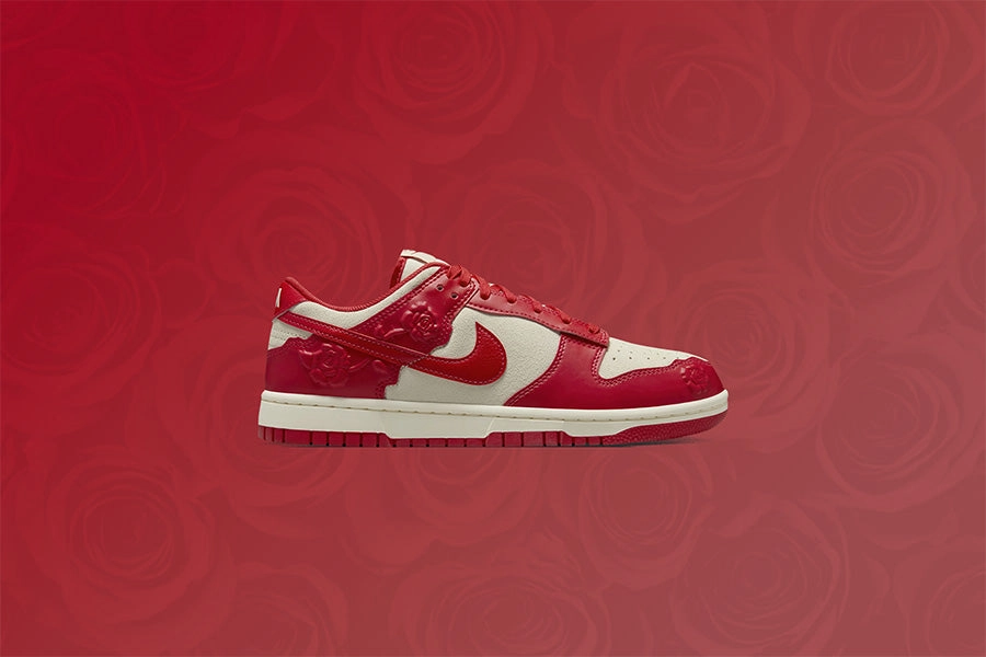 Women's Dunk Low 'Red Roses' - Coconut Milk/University Red/Pale Ivory
