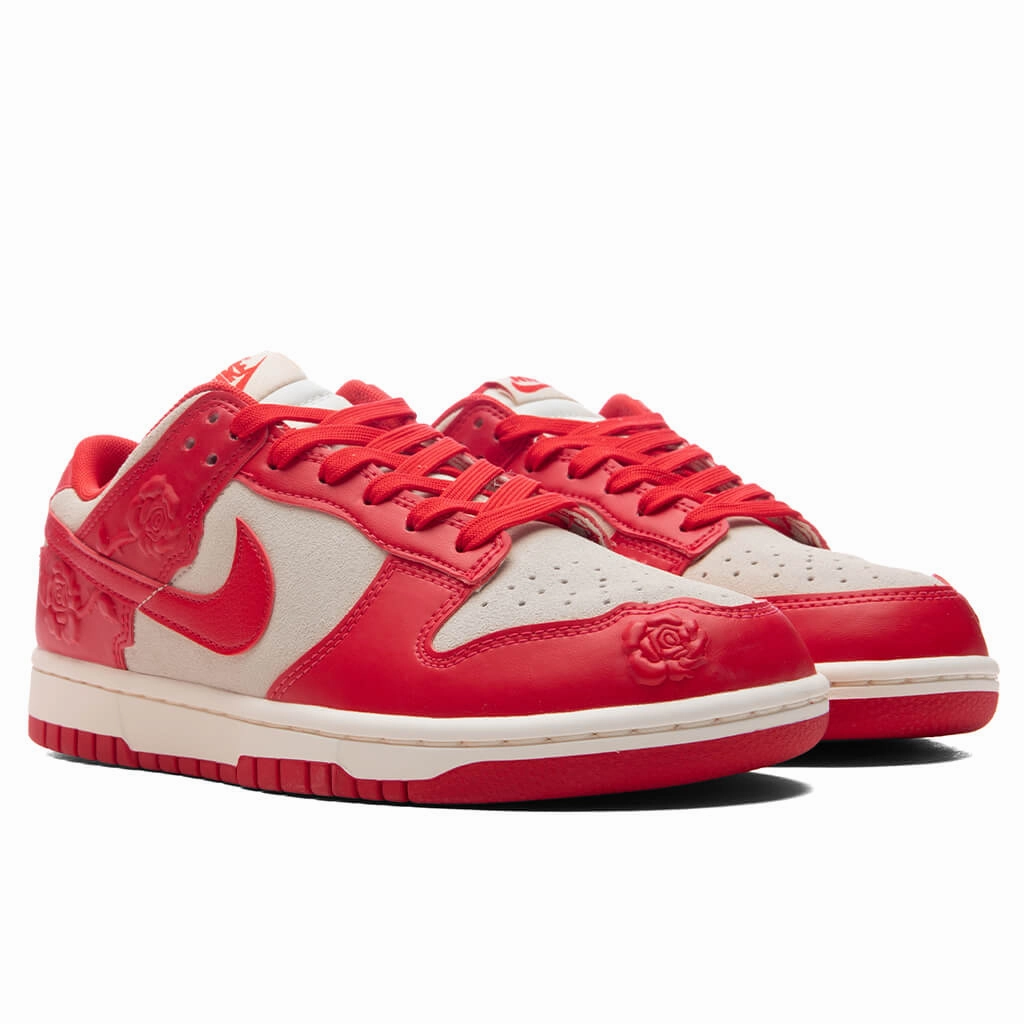 Women's Dunk Low 'Red Roses' - Coconut Milk/University Red/Pale Ivory
