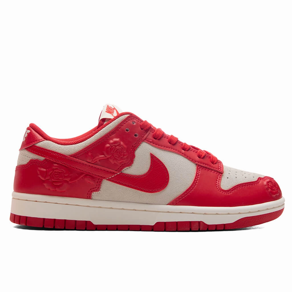 Women's Dunk Low 'Red Roses' - Coconut Milk/University Red/Pale Ivory