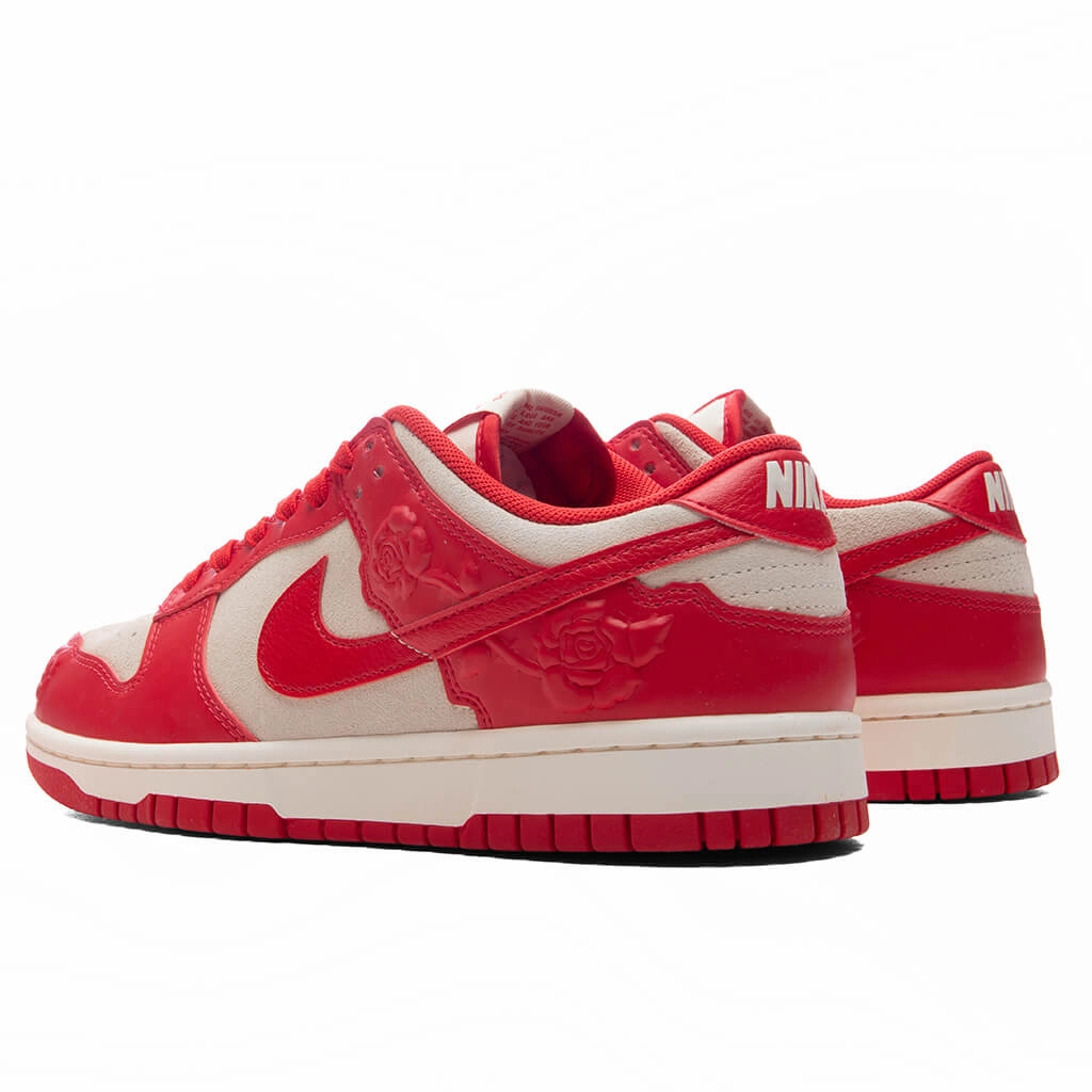 Women's Dunk Low 'Red Roses' - Coconut Milk/University Red/Pale Ivory
