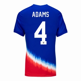 Women's Nike USMNT 2024 American Icon Away Adams 4 Stadium Jersey