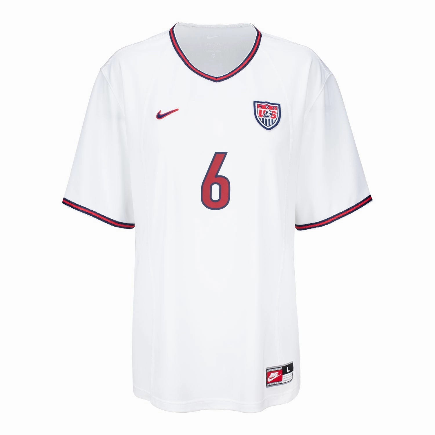 Women's Nike USWNT 1999 Chastain 6 Home White Stadium Jersey