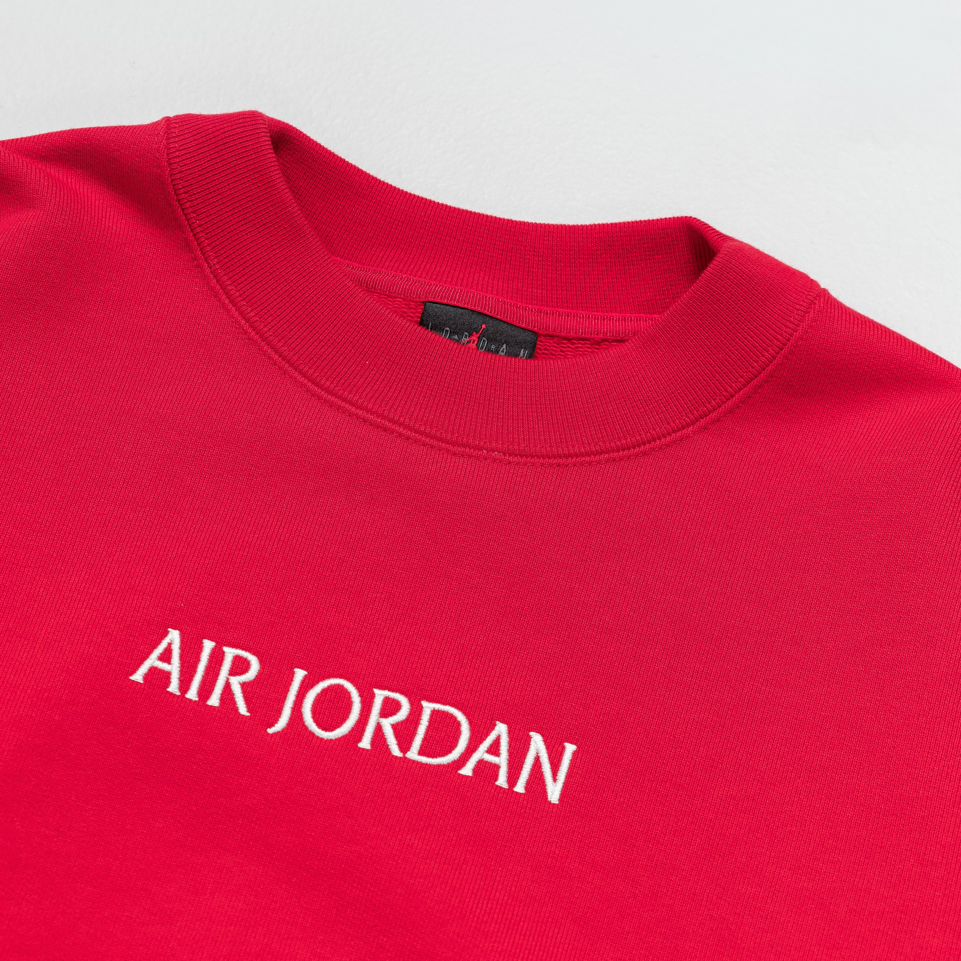 Womens Air Jordan SP Fleece Crewneck - Fire Red/Sail