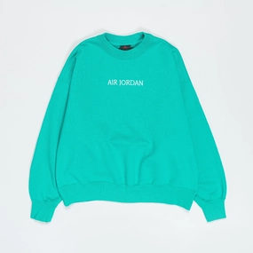 Womens Air Jordan SP Fleece Crewneck - New Emerald/Sail