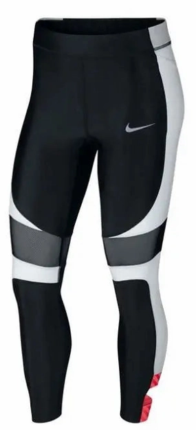 Womens Nike Speed Tight 7/8 - Black / White / Ember Glow
